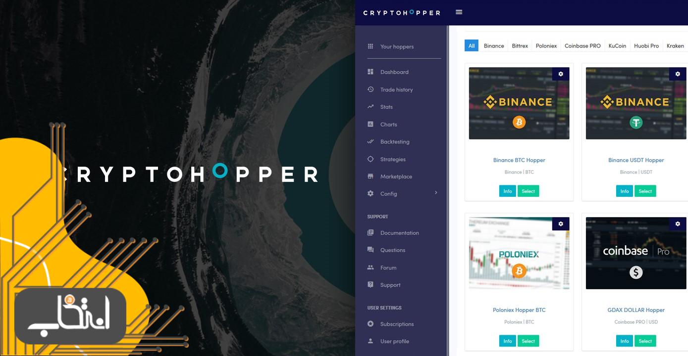 امکانات ربات Cryptohopper